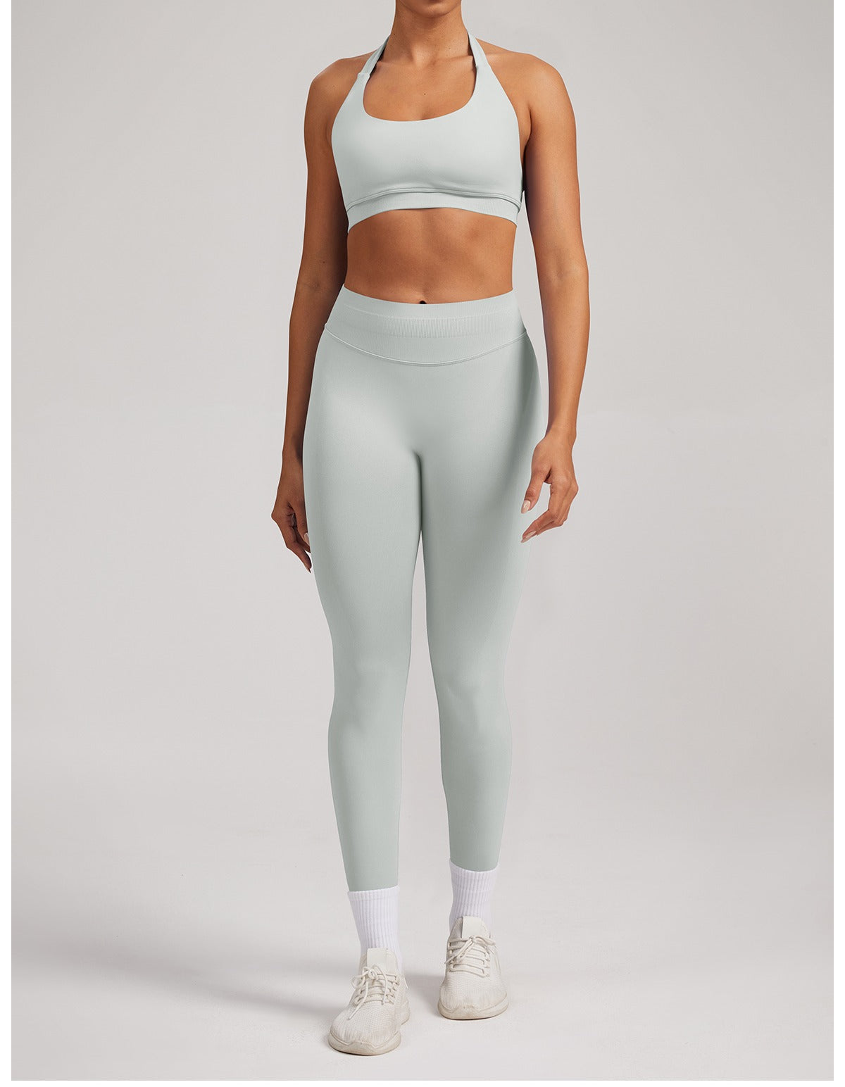 Leggings Sculptline™ Seconda Pelle — Crema Piuma, indossato (1)