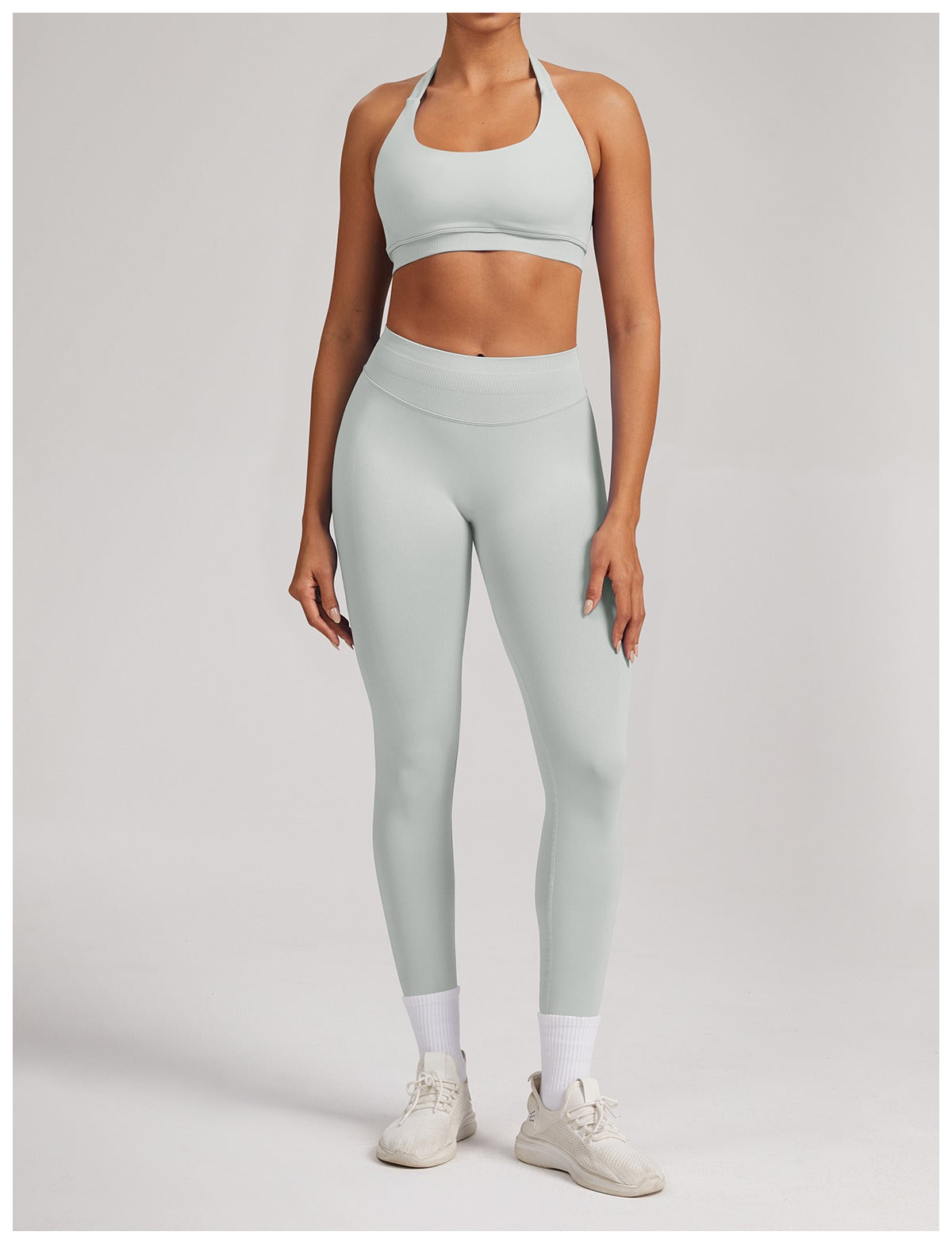 Leggings Sculptline™ Seconda Pelle — Crema Piuma, indossato (2)