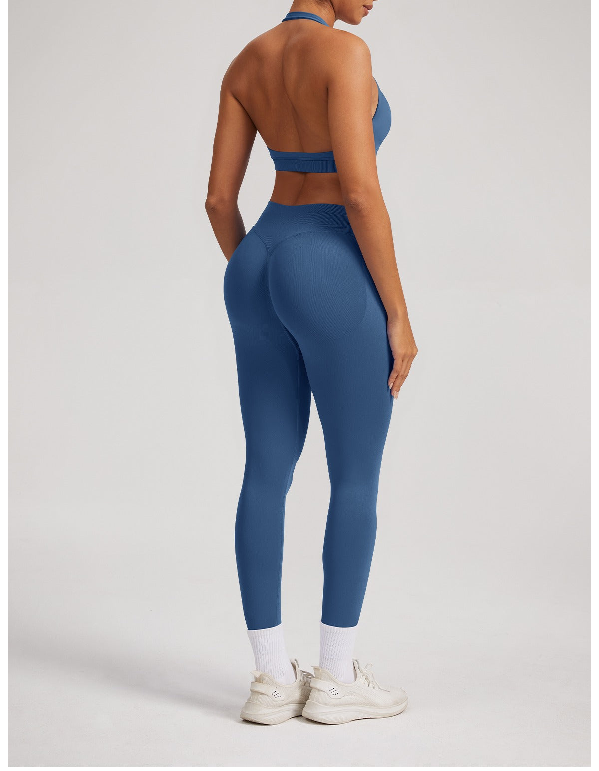Leggings Sculptline™ Seconda Pelle — Grigio Blu, indossato (1)
