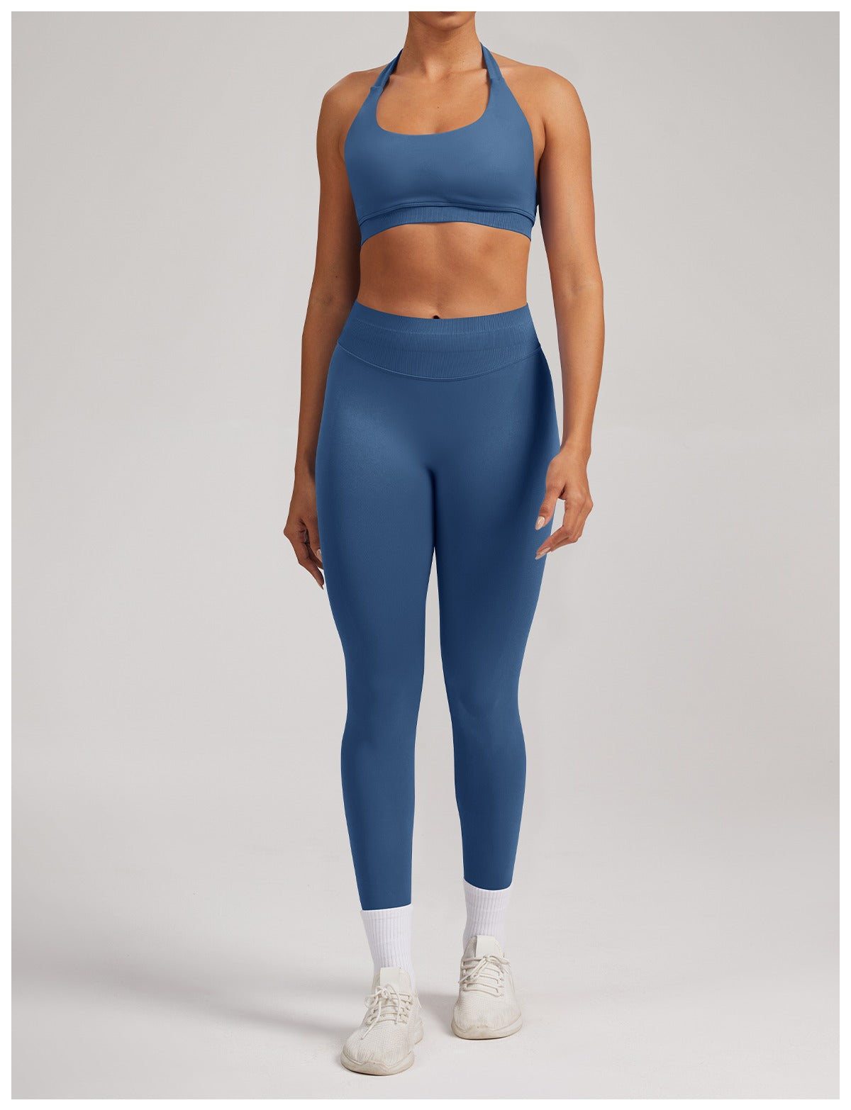 Leggings Sculptline™ Seconda Pelle — Grigio Blu, indossato (2)
