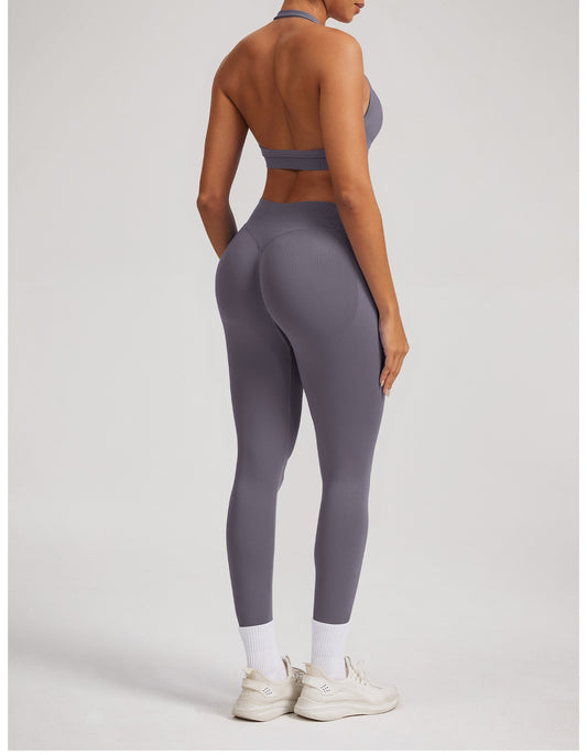 Leggings Sculptline™ Seconda Pelle — Grigio Fungo, indossato (1)