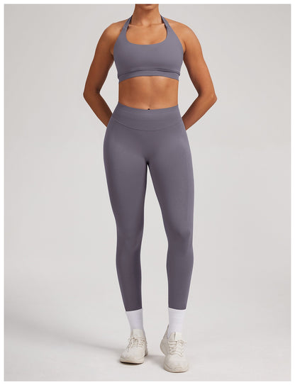 Leggings Sculptline™ Seconda Pelle — Grigio Fungo, indossato (2)