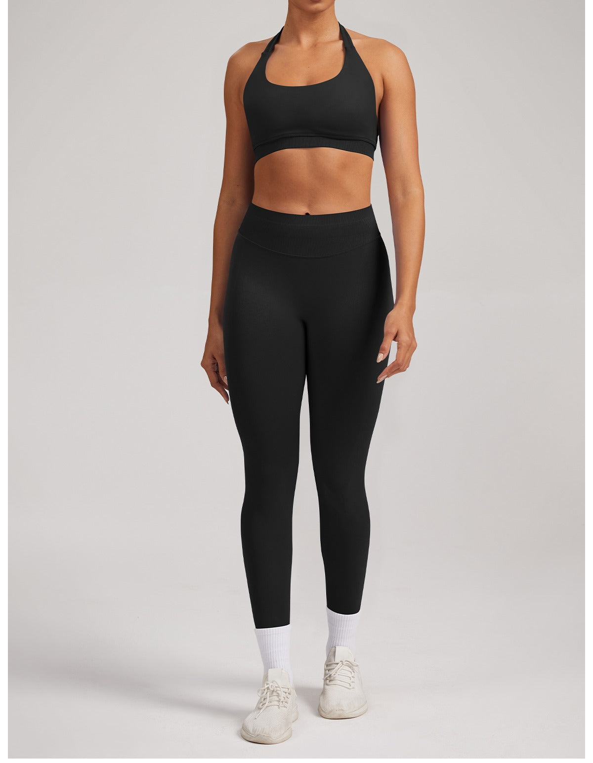 Leggings Sculptline™ Seconda Pelle — Nero, indossato (1)