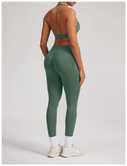 Leggings Sculptline™ Seconda Pelle — Pistacchio, indossato (2)