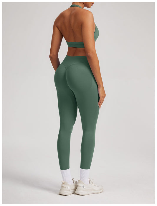 Leggings Sculptline™ Seconda Pelle — Pistacchio, indossato (2)