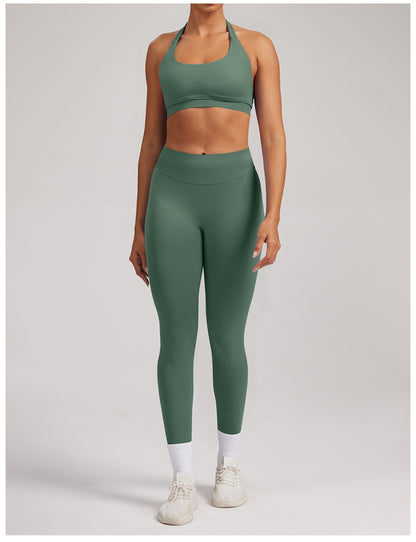 Leggings Sculptline™ Seconda Pelle — Pistacchio, indossato (3)
