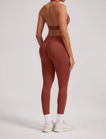 Leggings Classic Seconda Pelle Rame Caramello, vista posteriore