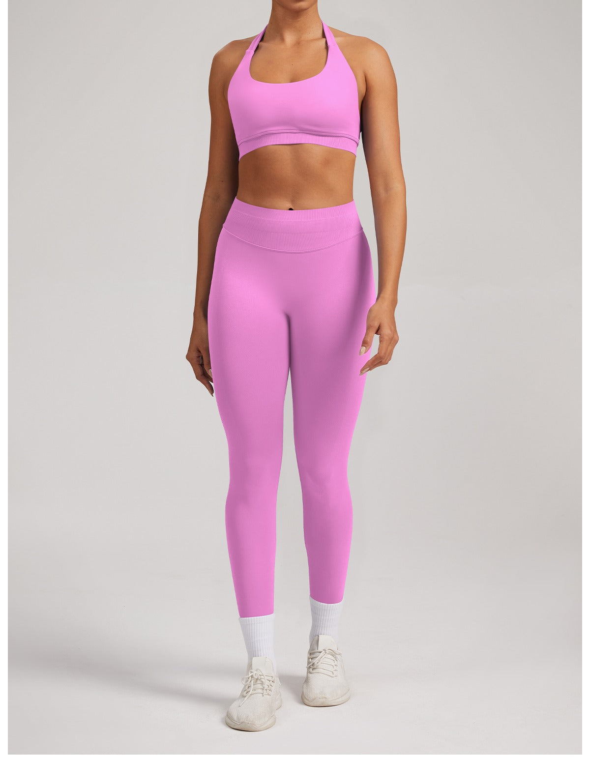 Leggings Sculptline™ Seconda Pelle — Rosa Fiore, indossato (1)