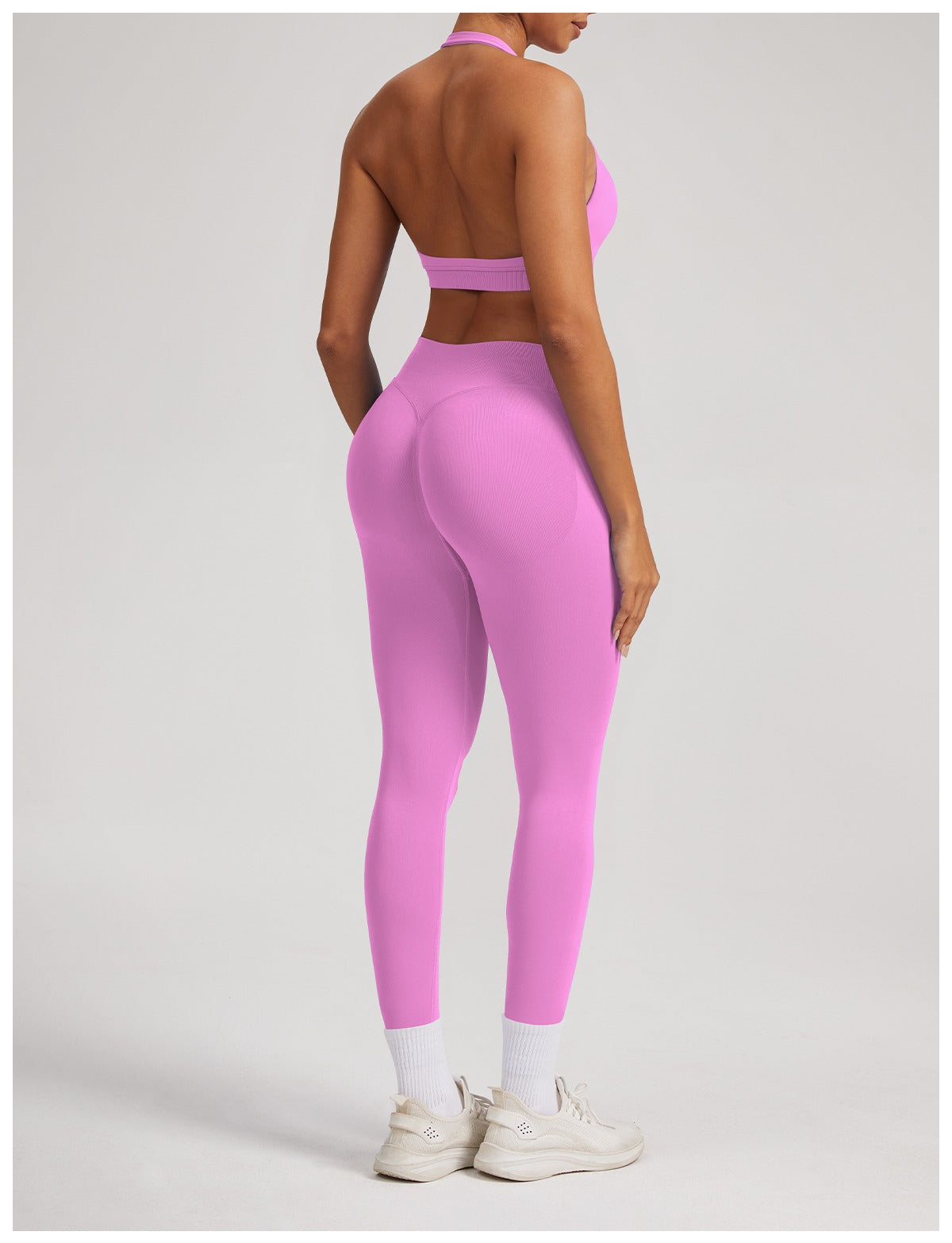 Leggings Sculptline™ Seconda Pelle — Rosa Fiore, indossato (2)