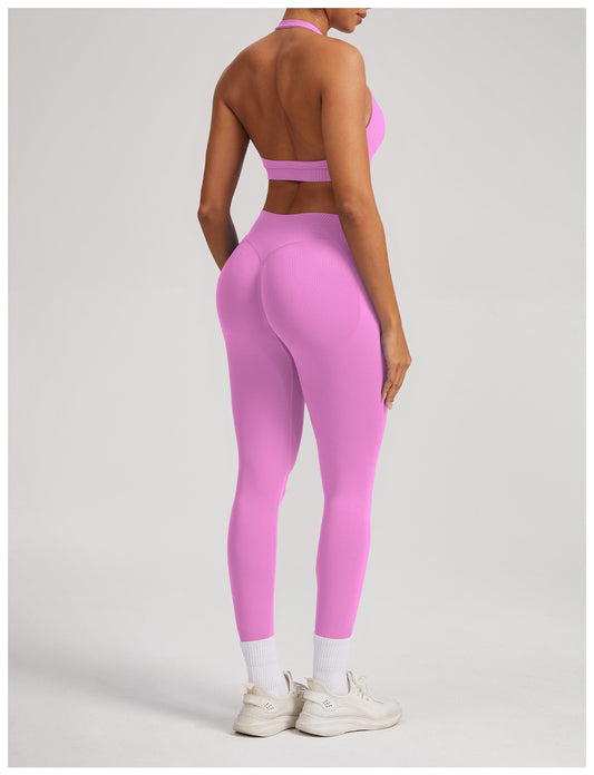 Leggings Sculptline™ Seconda Pelle — Rosa Fiore, indossato (2)
