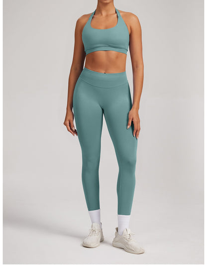 Leggings Sculptline™ Seconda Pelle — Salvia, indossato (1)