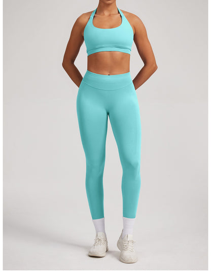 Leggings Sculptline™ Seconda Pelle — Verde Menta, indossato (1)