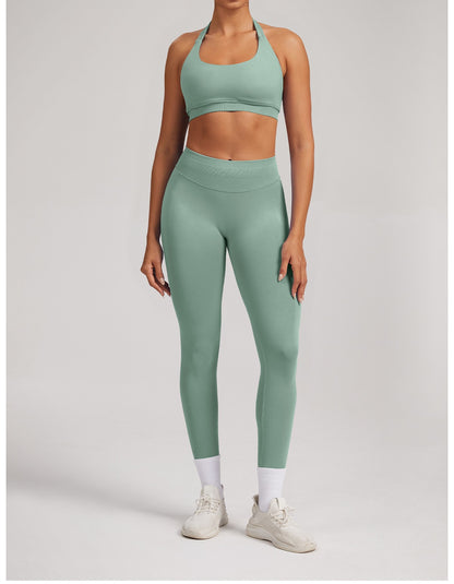Leggings Sculptline™ Seconda Pelle — Verde Palma, indossato (1)