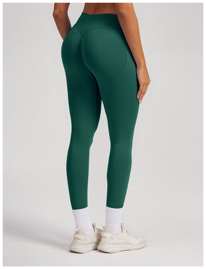 Leggings Sculptline™ Seconda Pelle — Verde Pino, indossato (2)