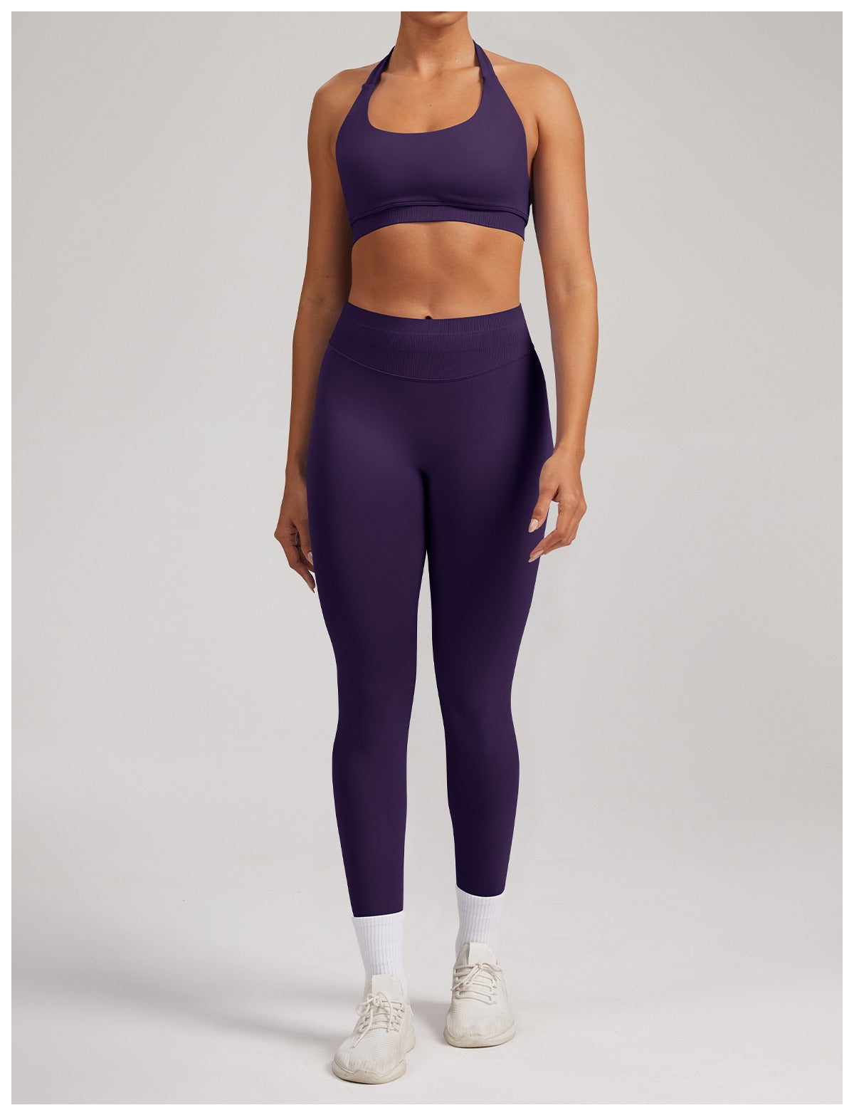 Leggings Sculptline™ Seconda Pelle — Viola Uva, indossato (2)