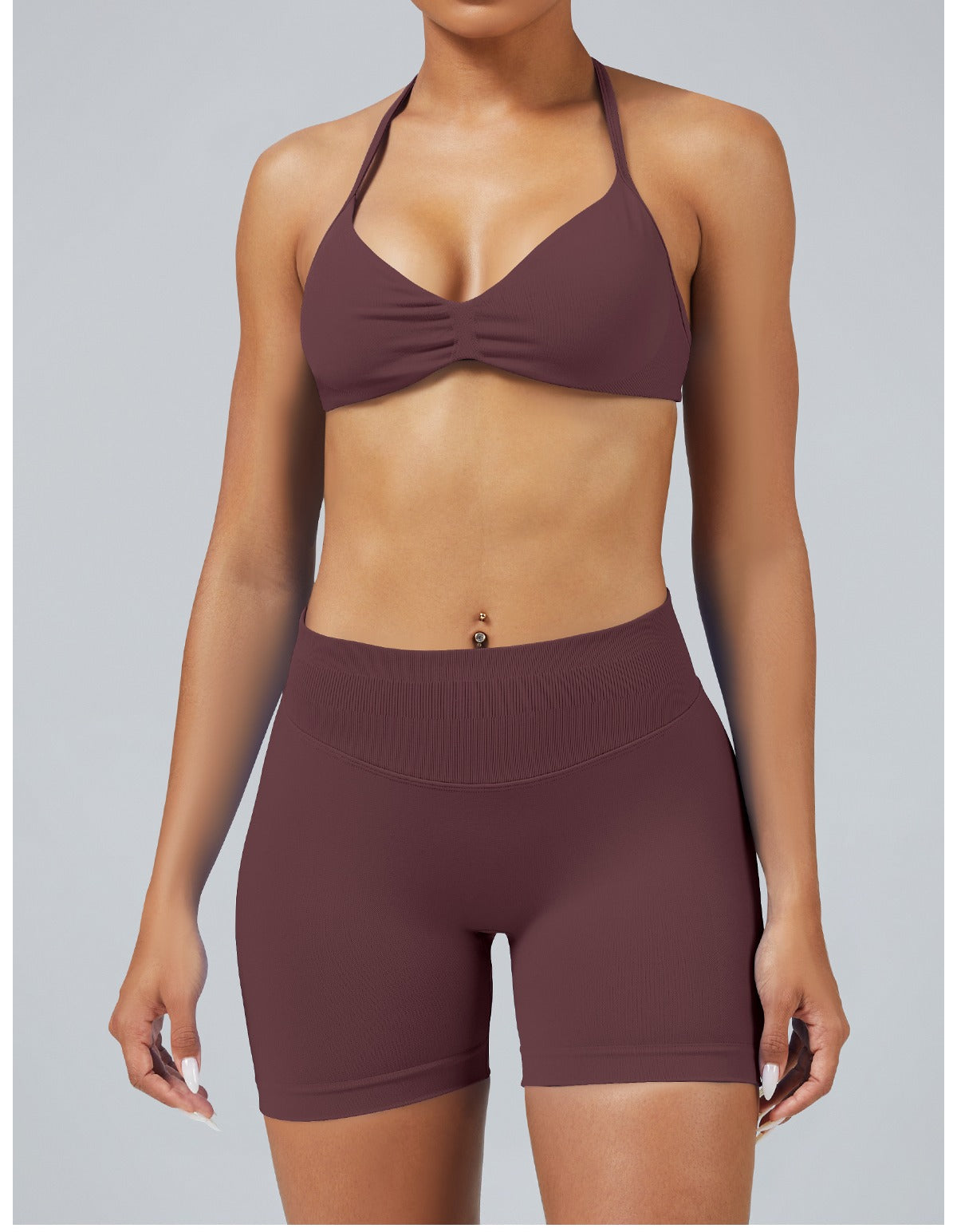Reggiseno Sculptline™ Seconda Pelle — Caffè Scuro, indossato (1)