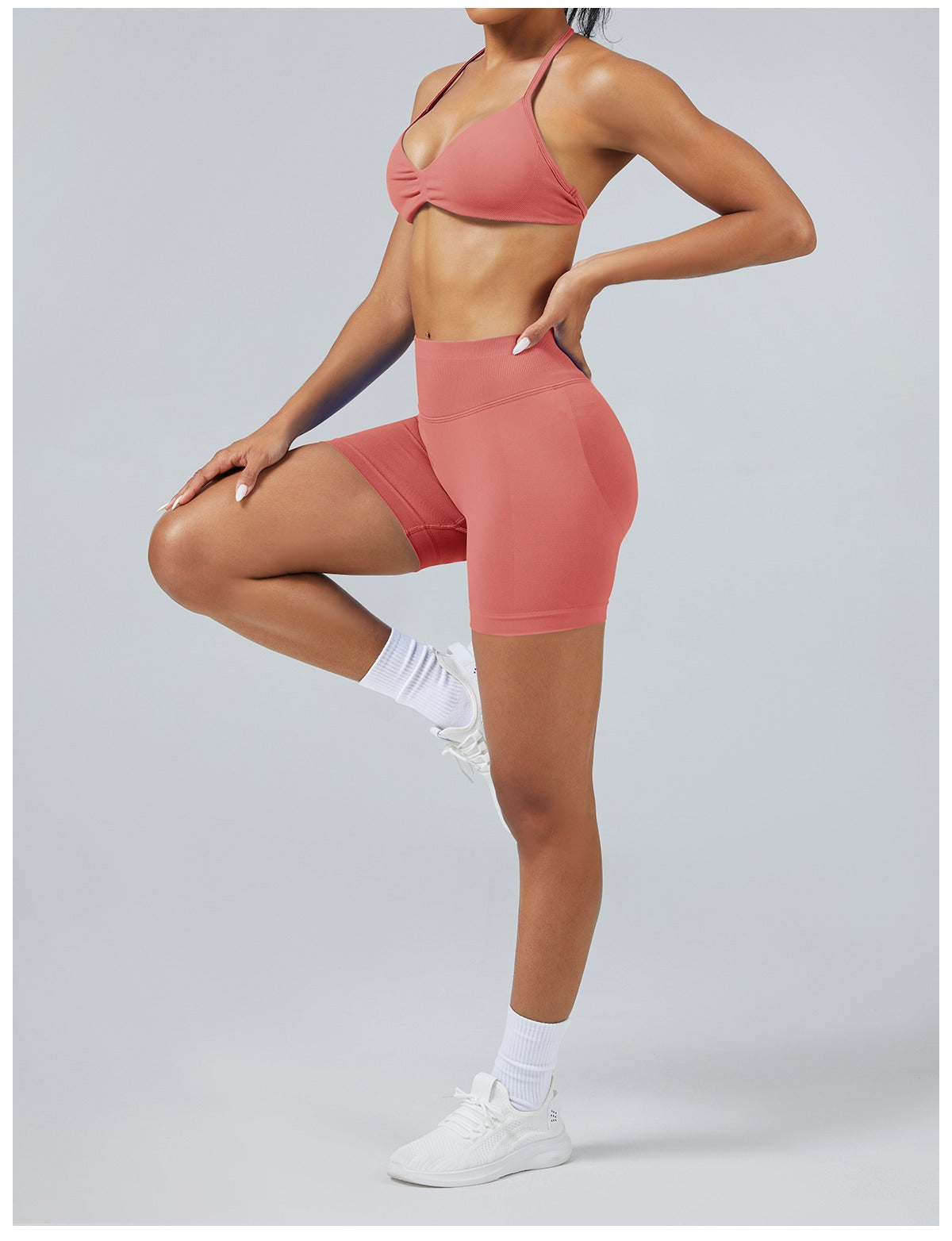 Reggiseno Sculptline™ Seconda Pelle — Corallo, indossato (3)
