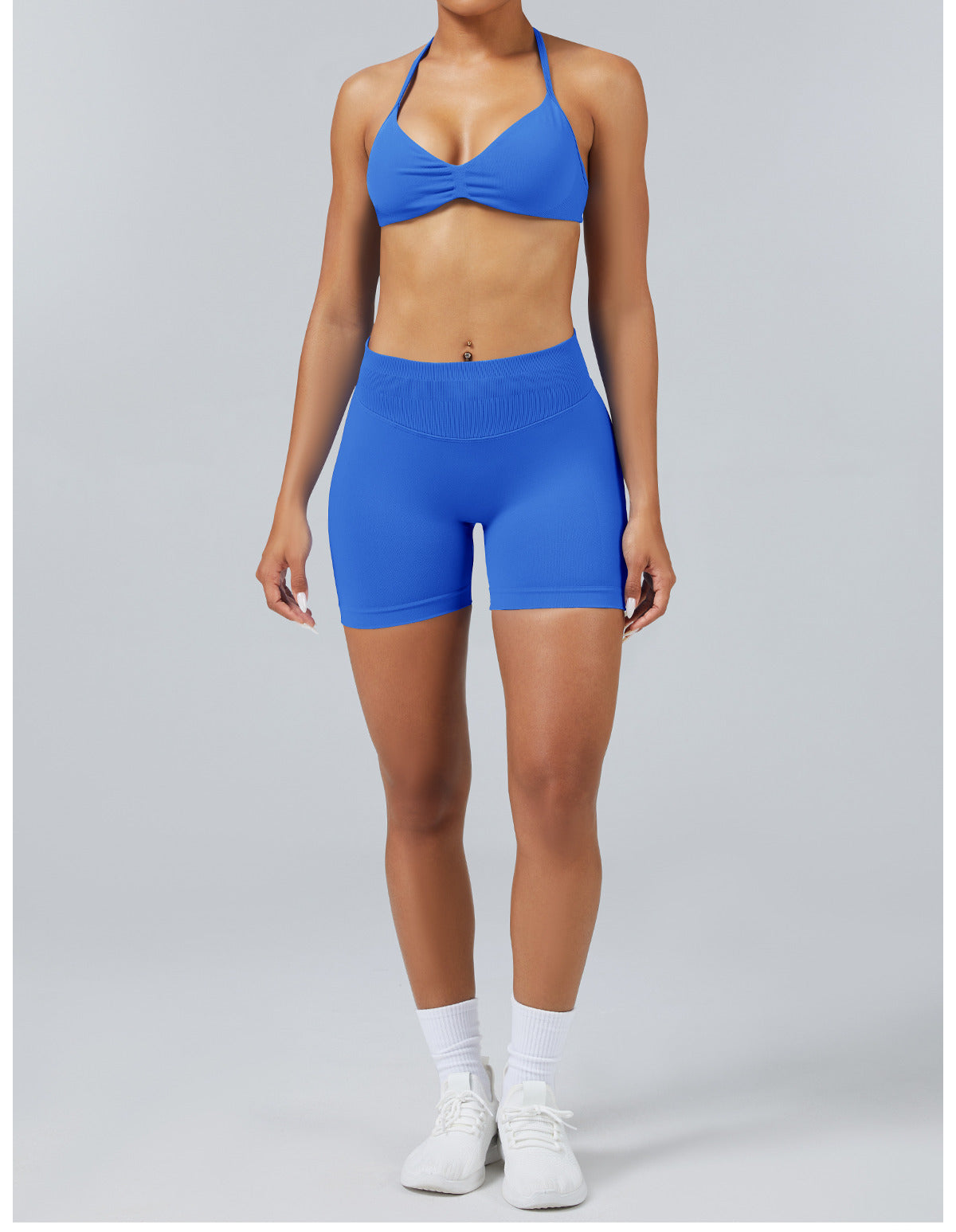 Short seamless a vita alta Sculptline, colore Blu Elettrico