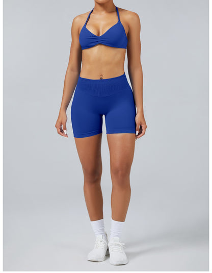 Short Sculptline™ Seconda Pelle — Blu Profondo, indossato (1)