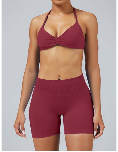 Short Sculptline™ Seconda Pelle — Bordeaux, indossato (1)