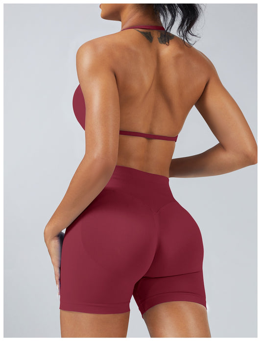 Short Sculptline™ Seconda Pelle — Bordeaux, indossato (2)