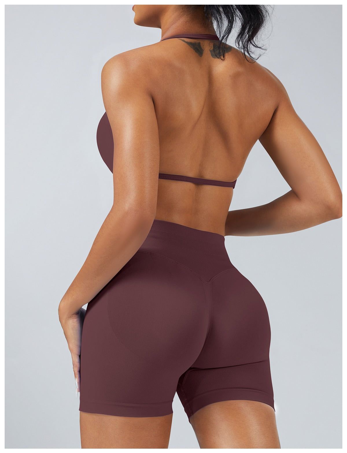 Short Sculptline™ Seconda Pelle — Caffè Scuro, indossato (2)