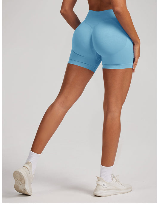 Short Sculptline™ Seconda Pelle — Celeste, indossato (1)