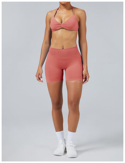 Short Sculptline™ Seconda Pelle — Corallo, indossato (2)
