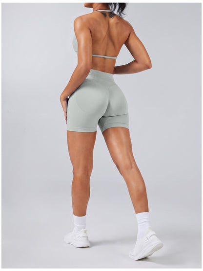Short Sculptline Classic Seconda Pelle Crema Piuma, vista posteriore indossato