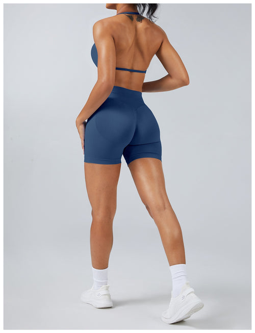 Short Sculptline™ Seconda Pelle — Grigio Blu, indossato (2)