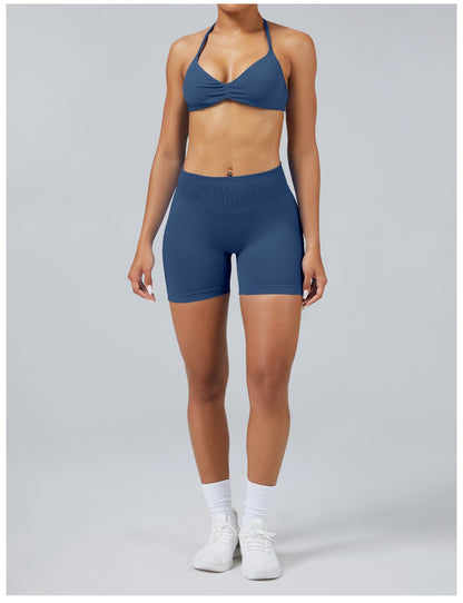 Short Sculptline™ Seconda Pelle — Grigio Blu, indossato (3)