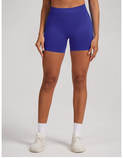 Short Sculptline™ Seconda Pelle — Indaco, indossato (1)