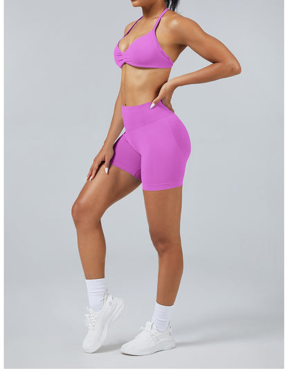 Short Sculptline™ Seconda Pelle — Rosa Fiore, indossato (1)