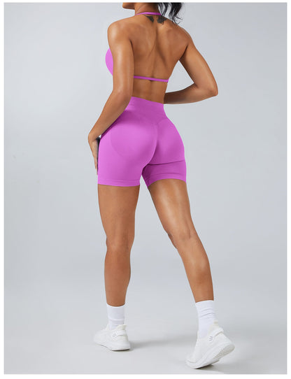 Short Sculptline™ Seconda Pelle — Rosa Fiore, indossato (3)