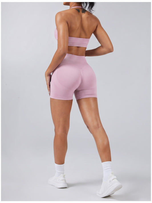 Short Sculptline Classic Seconda Pelle Rosa, vista posteriore indossato