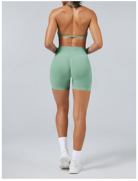 Short Sculptline™ Seconda Pelle — Verde Palma, indossato (3)