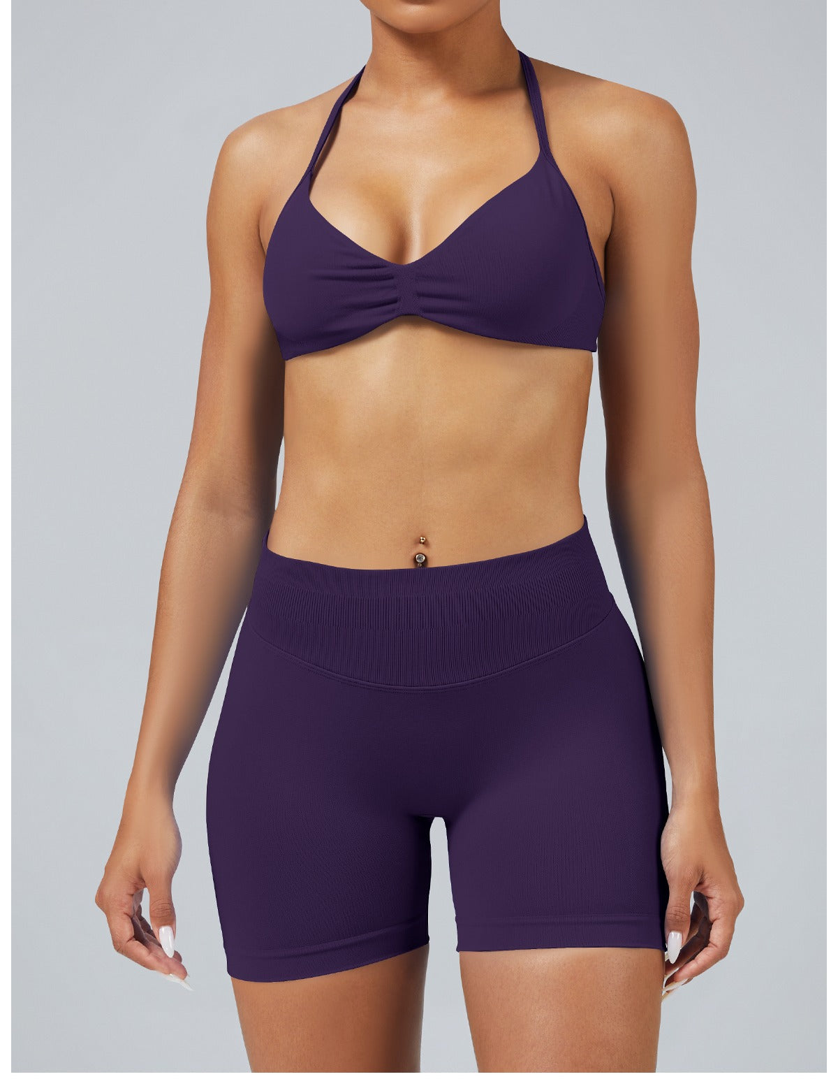 Short Sculptline™ Seconda Pelle — Viola Uva, indossato (1)
