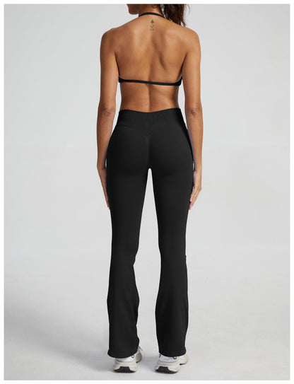 Pantalone a Zampa Sculptline™ Seconda Pelle — Nero, indossato (2)