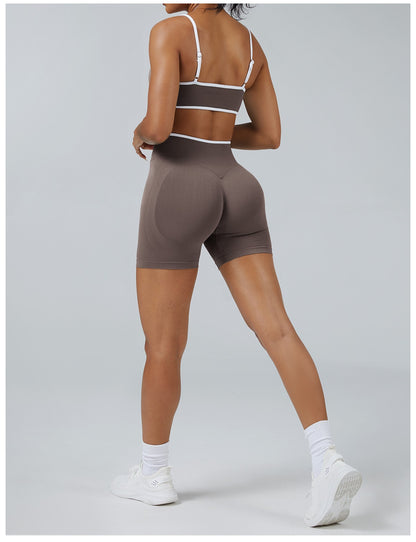 Short Line Moka con il reggiseno, indossato (3)