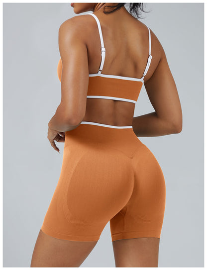 Short Line Zucca con il reggiseno, indossato (2)
