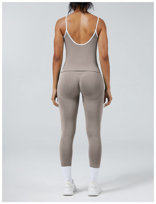 Leggings Line Pietra con la canotta, indossato (2)