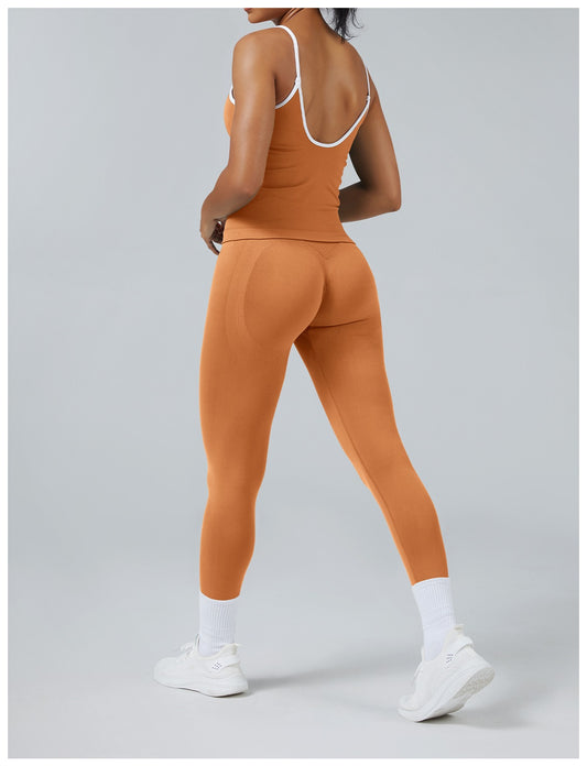 Leggings Line Zucca con la canotta, indossato (2)