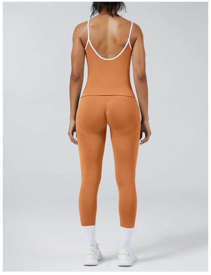 Leggings Line Zucca con la canotta, indossato (3)