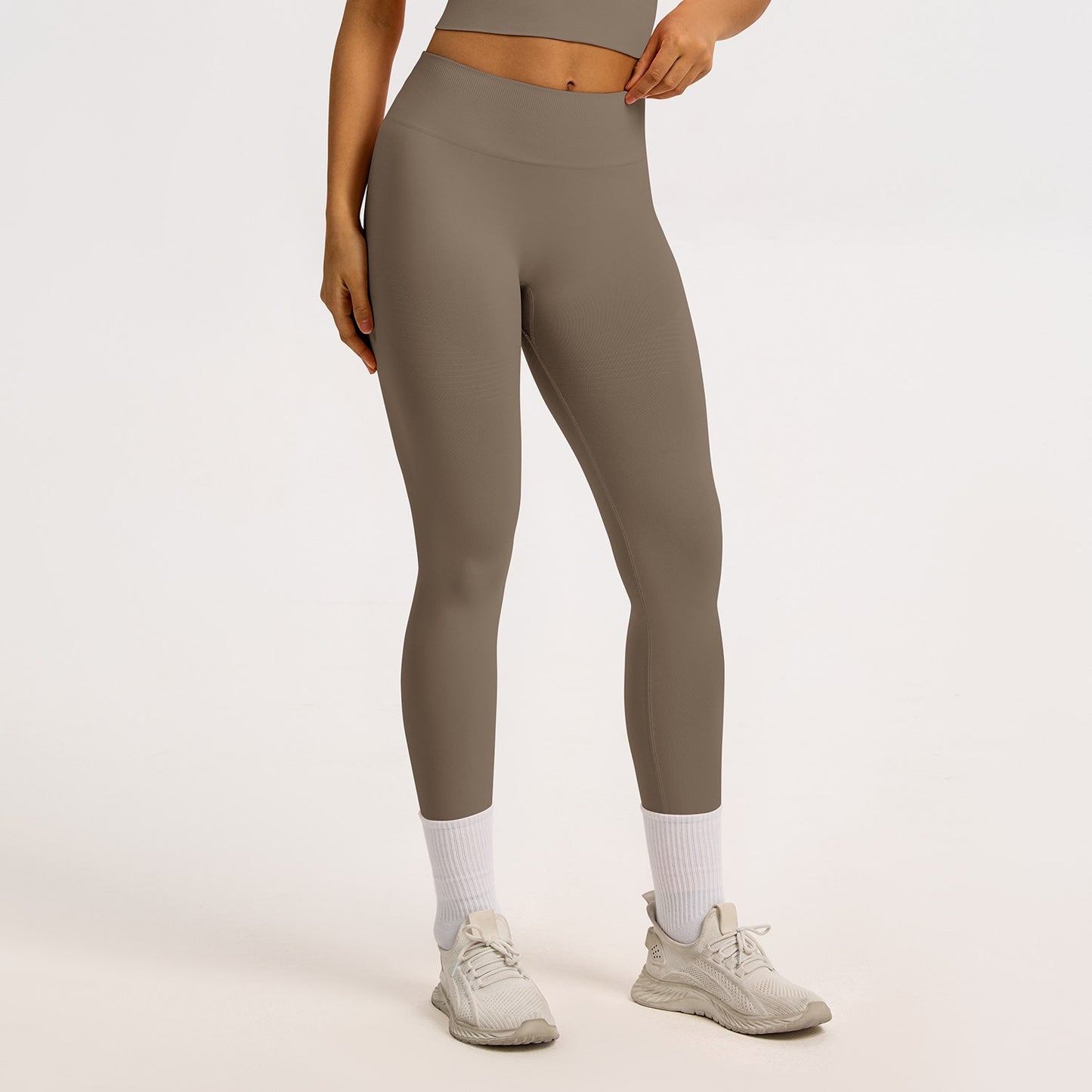 Leggings seamless a coste Sculptline, colore Kaki