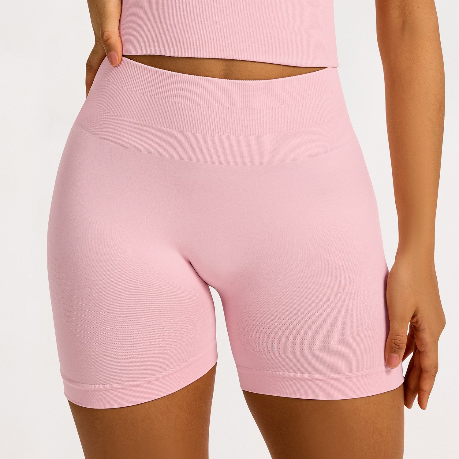 Short seamless a coste Sculptline, colore Rosa Pesca