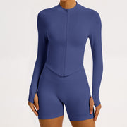Sculptline™ Classic Zip Jacket — Ribbed | Periwinkle