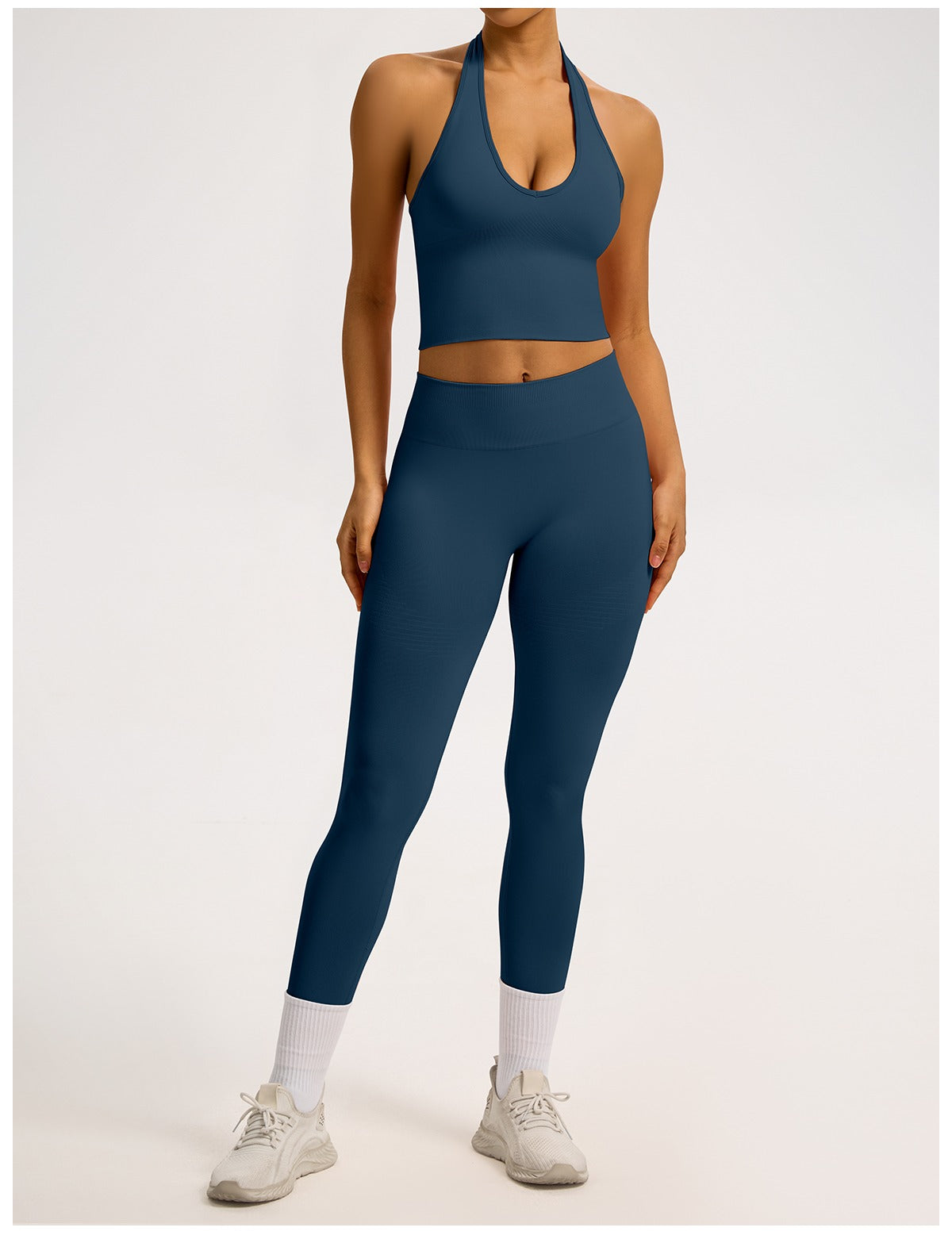 Leggings Sculptline™ Costa — Blu Ottanio, indossato (3)