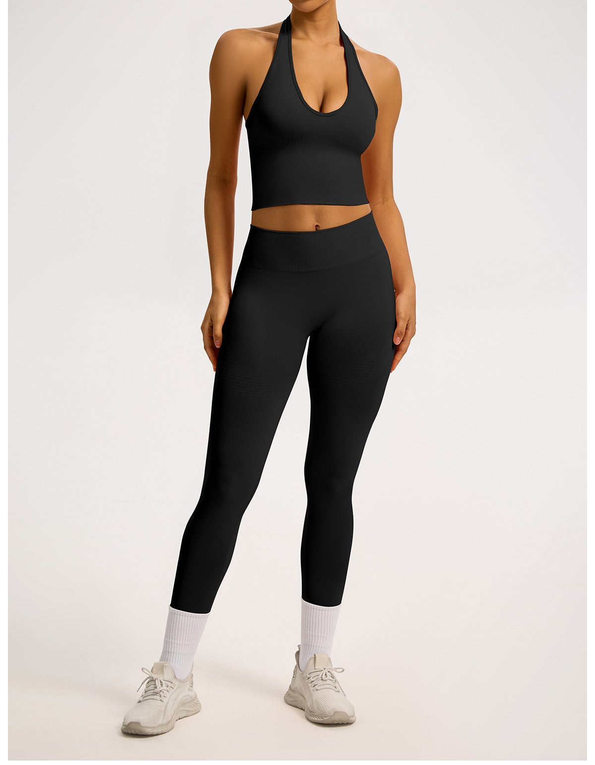 Leggings Sculptline™ Costa — Nero, indossato (1)