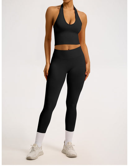 Leggings Sculptline™ Costa — Nero, indossato (1)