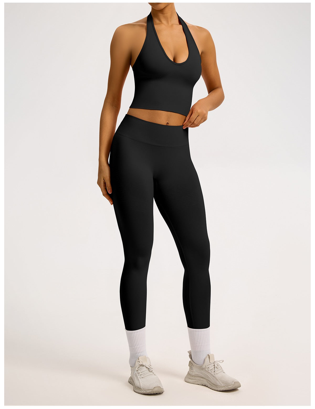 Leggings Sculptline™ Costa — Nero, indossato (3)